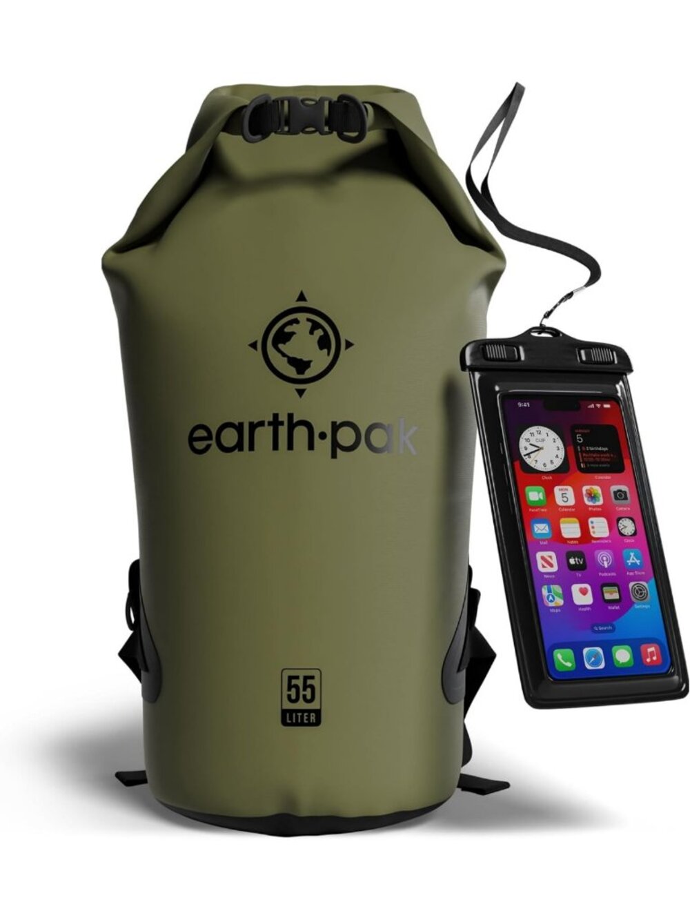 Waterproof Dry Bag Backpack - Roll Top Design, Keeps Gear Dry for Kayaking